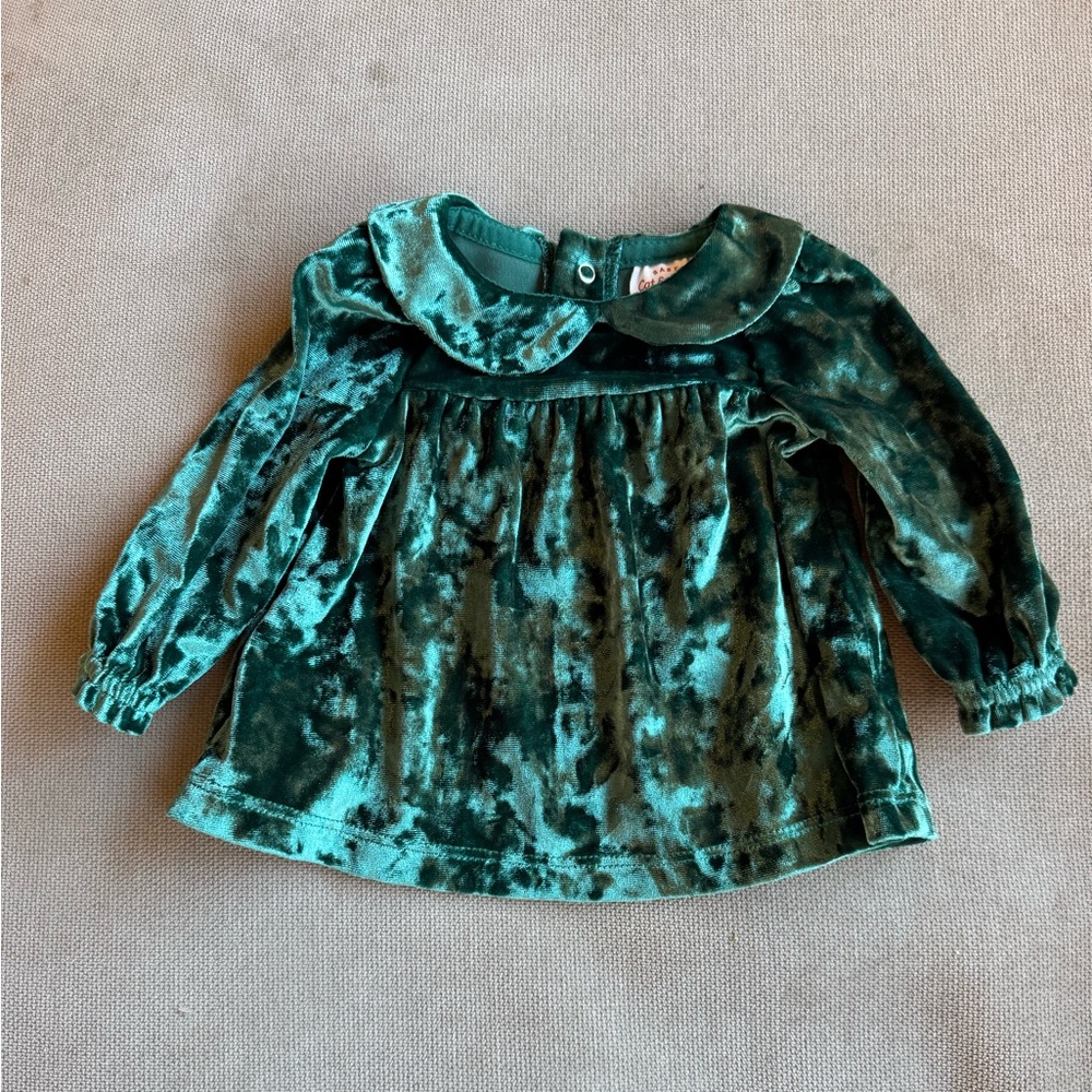 Cat & Jack Crushed Velour Newborn Dress
